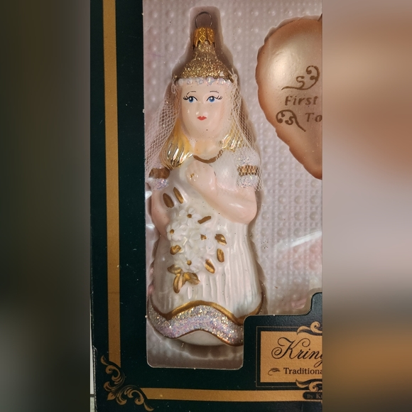 Vintage Kurt Adler Bridal Glass Ornaments Set of 3 - Picture 2 of 6